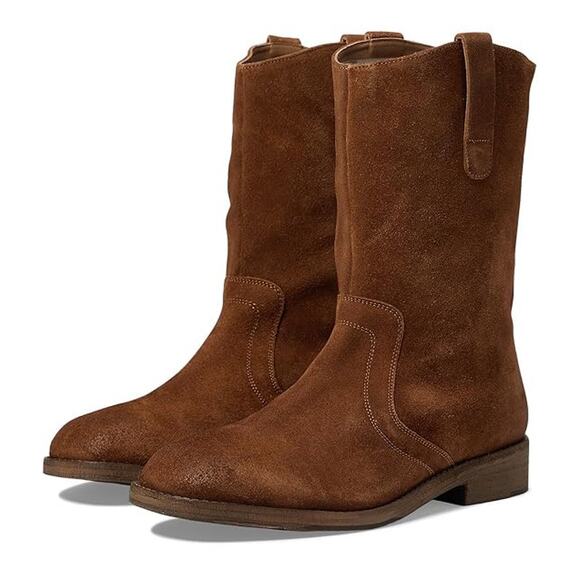 Free People Womens Easton Equestrian Ankle Boots US 9.5 EU 40.5 Brown Suede NIB - Picture 1 of 13